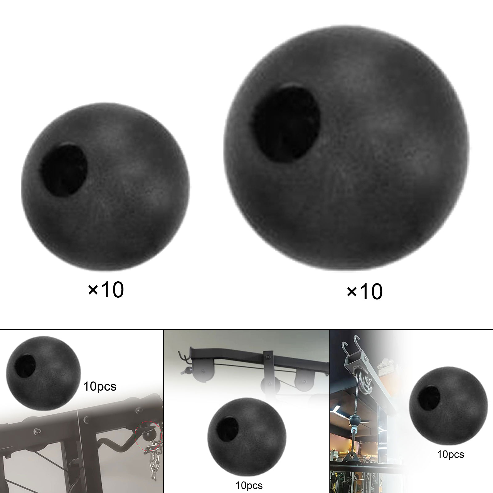 Home Gym Nala - 10x Spor Kasnak Kablo Topu Tıpalar