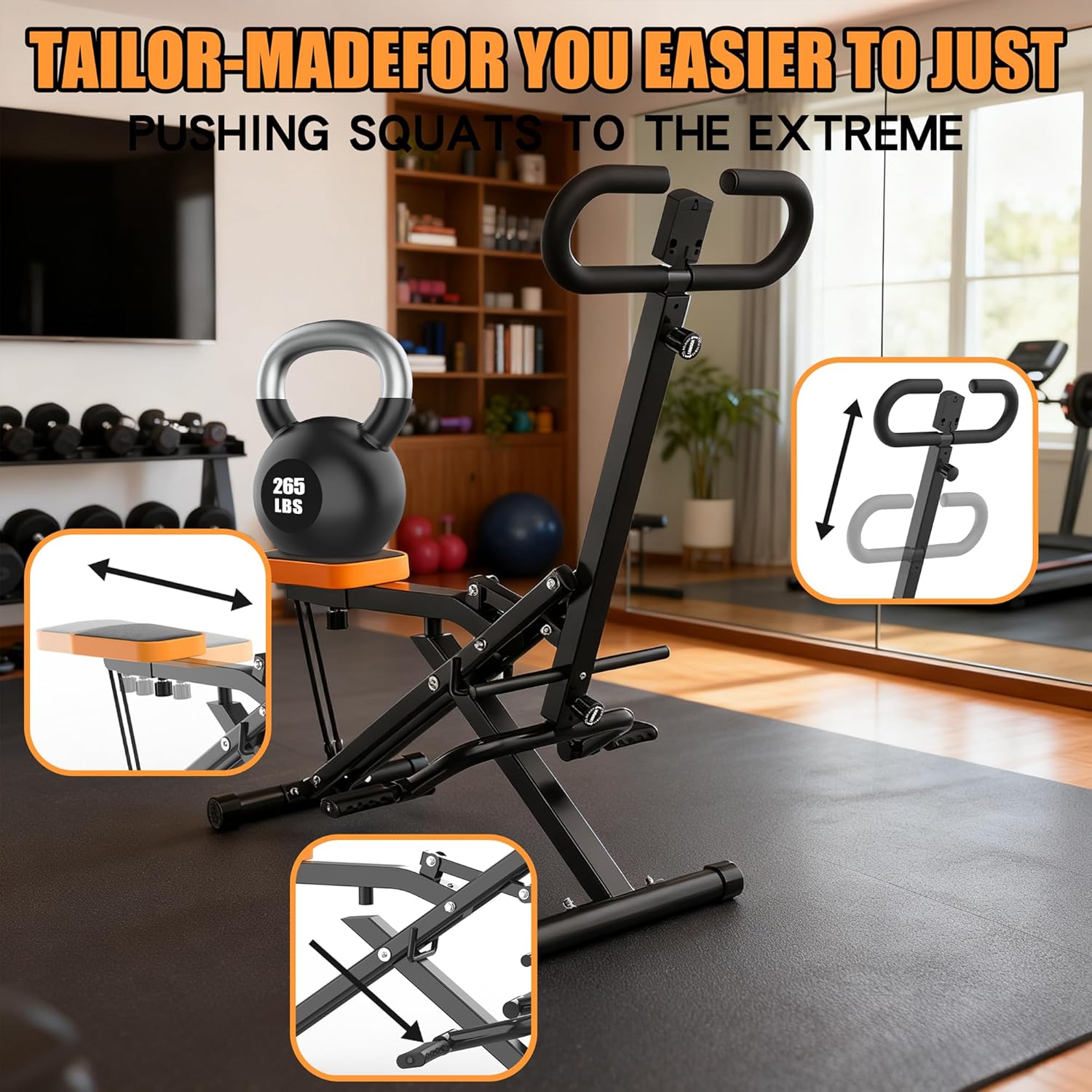 Leg Home Gym Workout - Ev İçin Squat Makinesi, Kalça Egzersizi