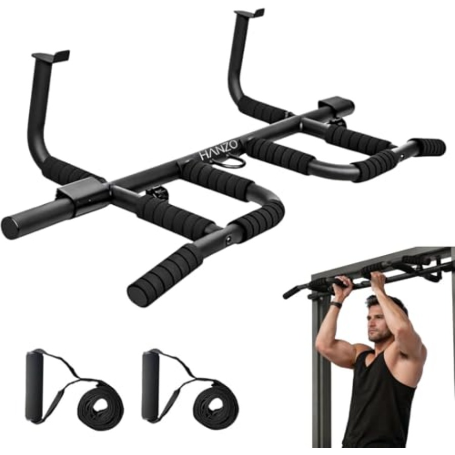 Home Gym Workout - Kapıya Monte Çekme Barı Seti, Askı