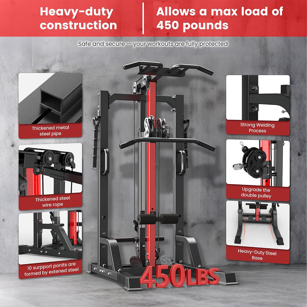Pooboo Ev Spor Aleti - Lat Pul - Leg Home Gym Workout incelemesi ve fiyatı